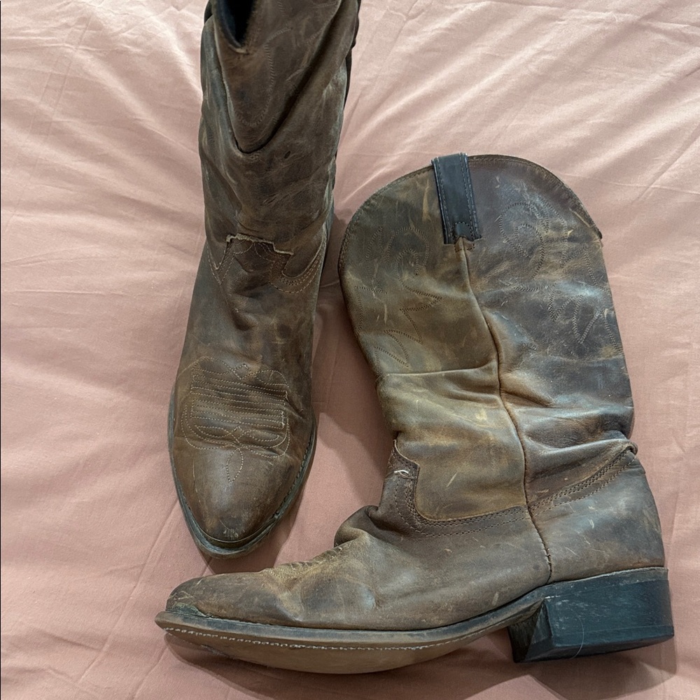 Men’s Durango Distressed Brown Cowboy Boots